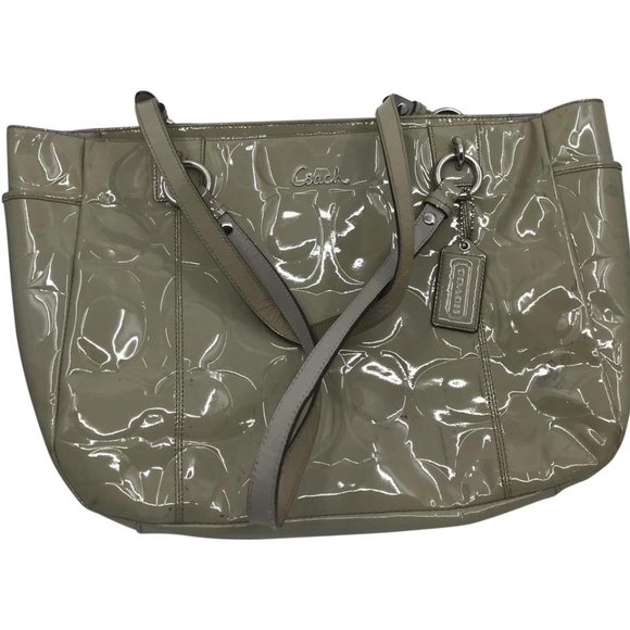 COACH Medium Tan Patent Leather Handbag - Picture 1 of 8